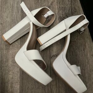 white high heels